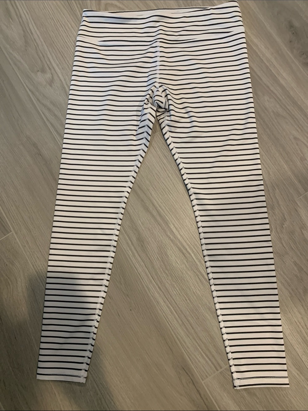 Scorpio Sol White Leggings with Black Stripes